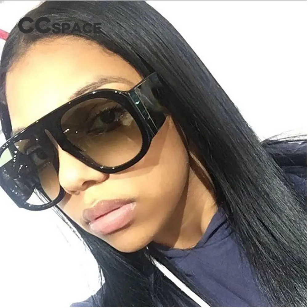 

CCSPACE 45509 Ladies Round Sunglasses For Women Big Frame Gradient Brand Glasses Designer Fashion Male Female Shades