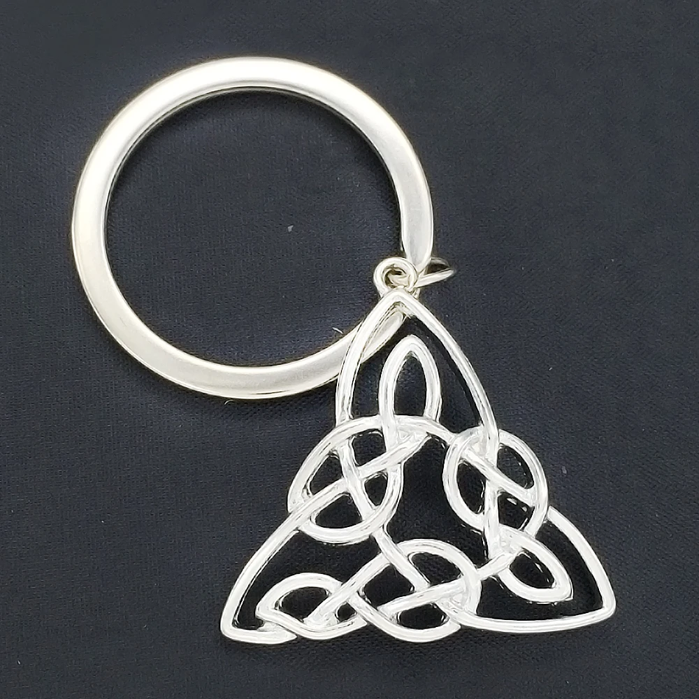 Hot religious knot charm keychain trinity knot metal pendant key chain
