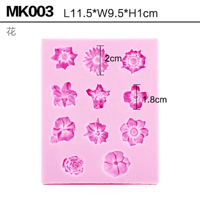 Силиконовые в форме цветка серии сахарная токарная форма цветок/лист/фрукты/сахарная форма торта украшения набор для работы с мастикой «сделай сам» форма для торта - Цвет: D