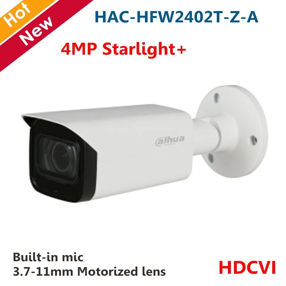 Оригинальный 4 МП Starlight + HDCVI камера HAC-HFW2402T-Z-A Smart IR 80m 3 7-11 мм Моторизованный