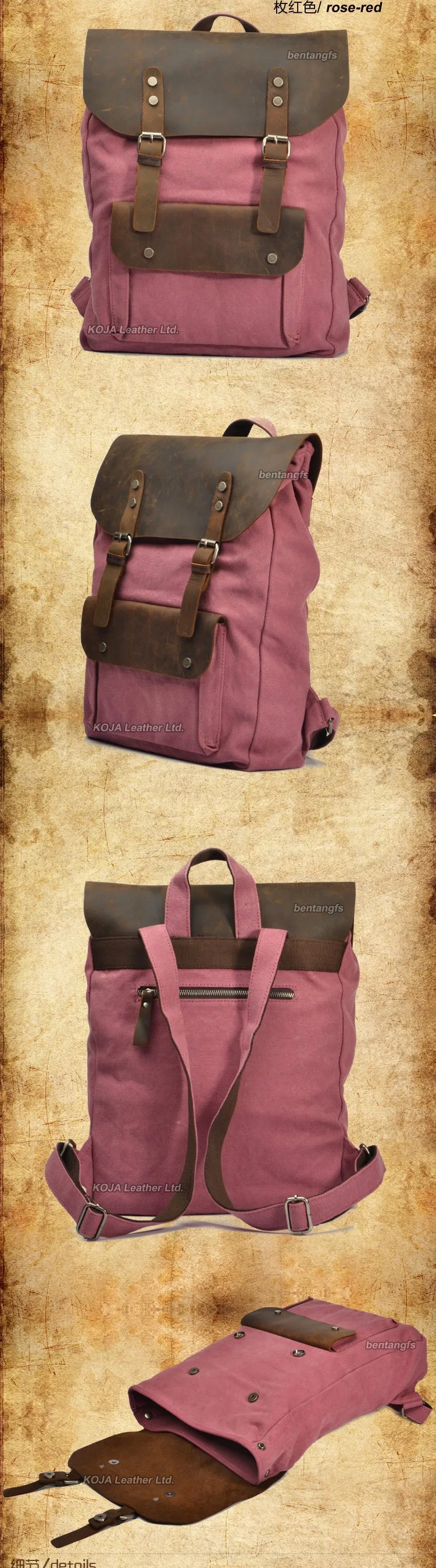 Кожаный военный холщовый рюкзак, женский рюкзак, школьный рюкзак для девочек-подростков, школьные сумки, рюкзак, рюкзак, mochila
