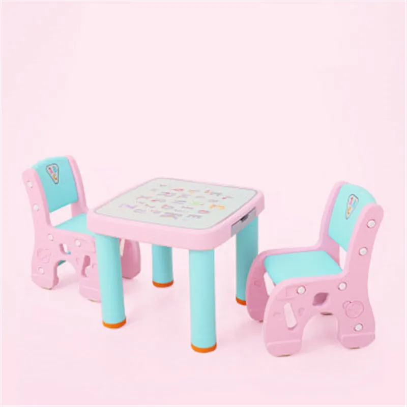 Детский стол, детский стол и стул, набор для детского сада, пластиковый стол, стул