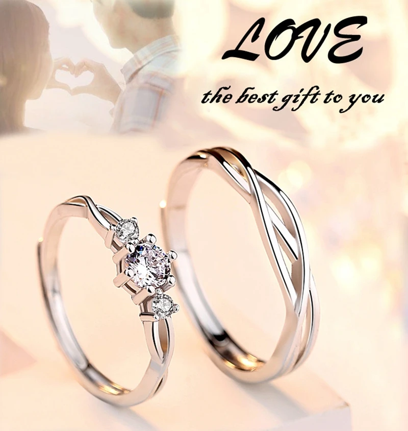 Кольцо для влюбленных, 925 пробы, Серебряное ювелирное изделие, кольца для женщин, модное ювелирное изделие, опт, чистое серебро, 925, кольца для пар, подарки на годовщину