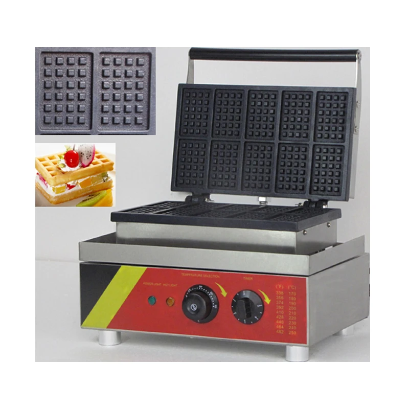 

10pcs Waffle Making Machine Waffle Muffin Stove Machine Square Waffle Maker for Sale 110v/220v Commercial
