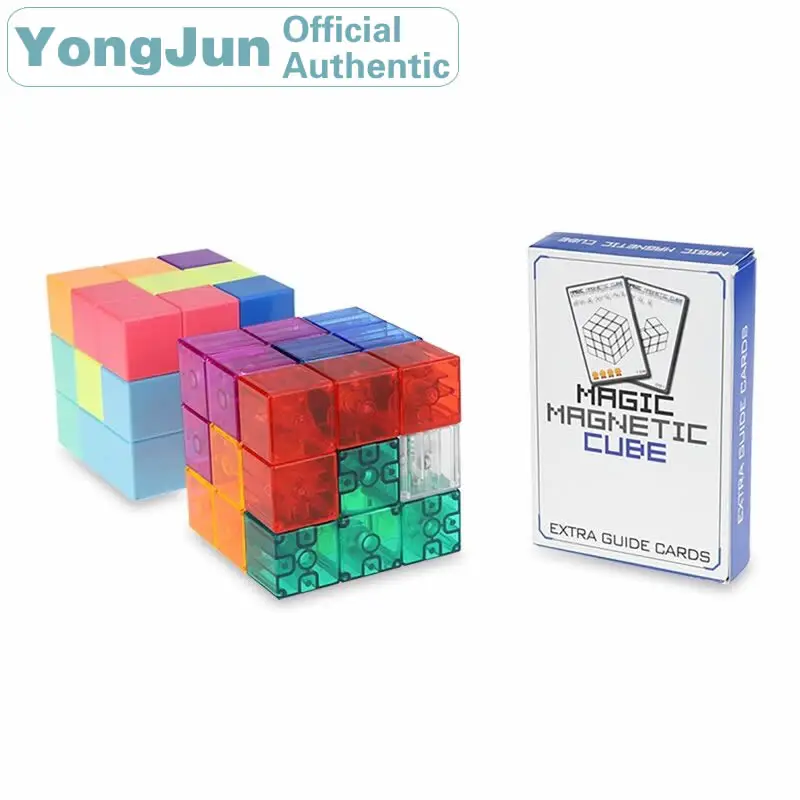 

YongJun Magnetic 3x3x3 Magic Cube YJ 3x3 Building Blocks Professional Speed Puzzle Antistress Educational Toys For Children