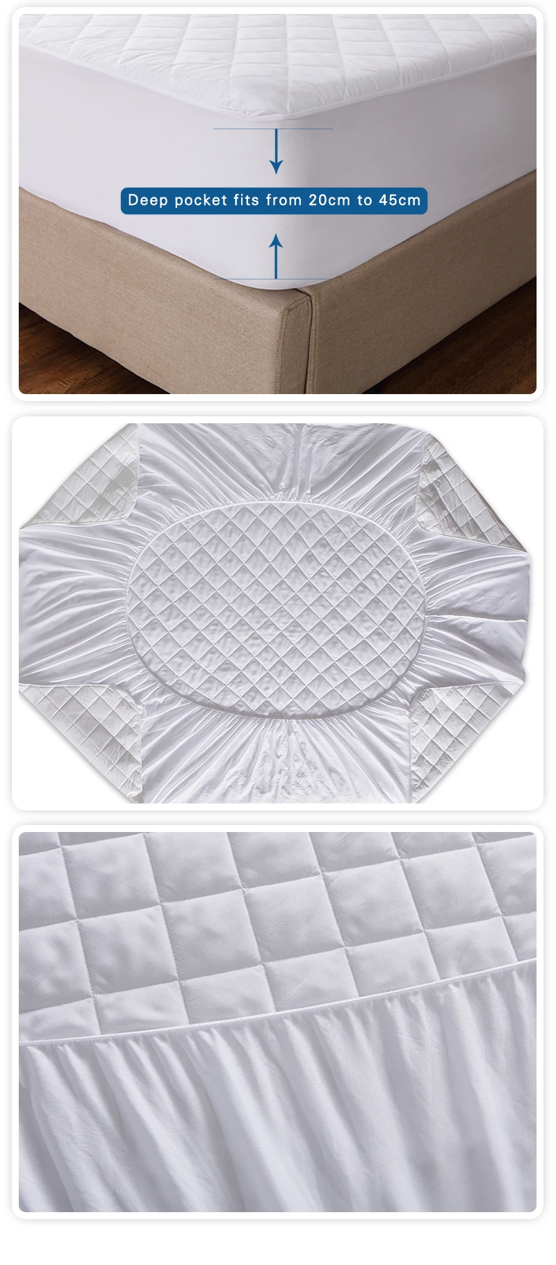 Водонепроницаемый чехол для кровати, матрац, матрац, защитный чехол для кровати, дышащий, анти-клещи, матрац, 160x200 см