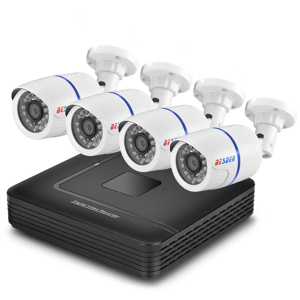 Система видеонаблюдения BESDER PoE 720P МП 4 канала 15 В NVR 2/4 IP камеры|poe cctv kit|poe cctvkit kits |