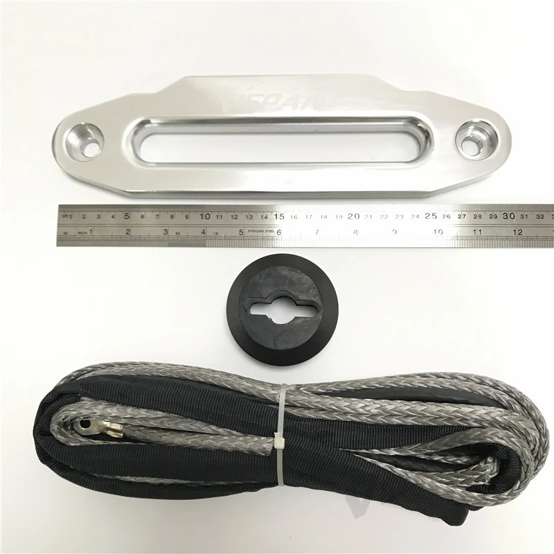 Red Half-Linked Hook Lift with Clevis Safety Latch Hook Universal Black Winch Hawse Fairlead 8000-15000 LBs
