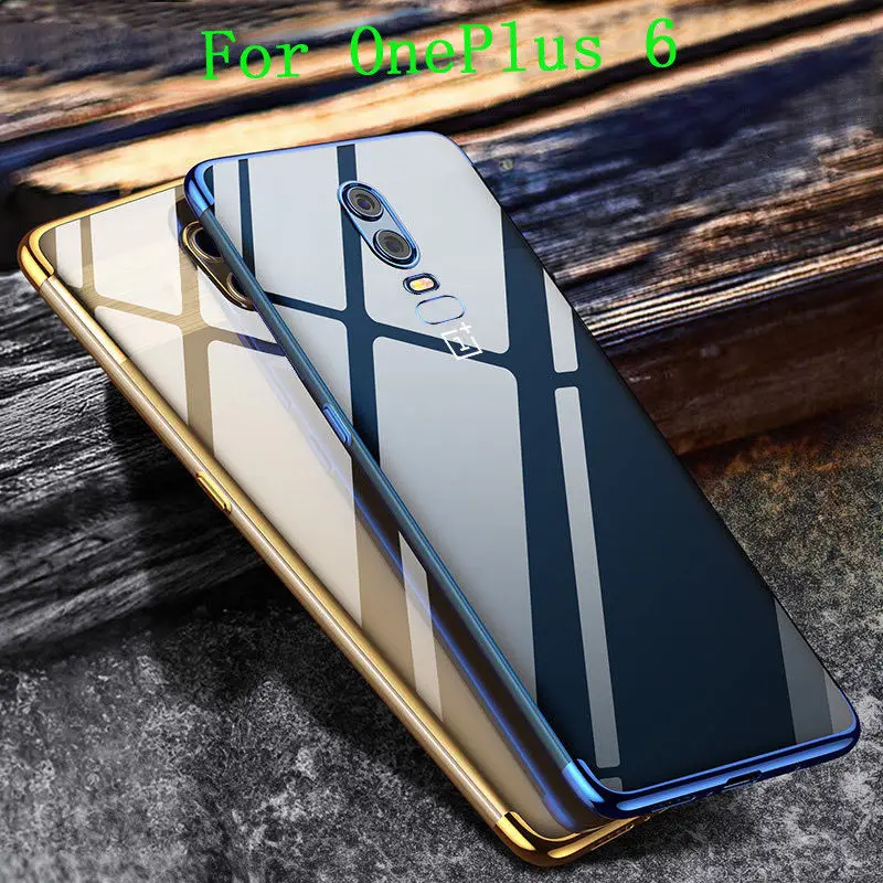 

Phone Case For one plus 6 5 5T Ultra Thin Transparent Cases Plating Soft Silicon Shockproof Back Cover For Fundas Oneplus 6 5 5T