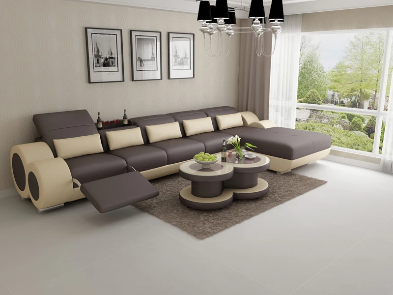 European Style Leather Living Room sofa furniture