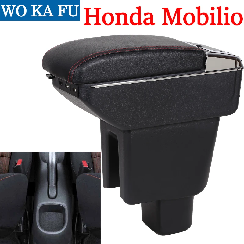 Для Honda Mobile подлокотник коробка caja Универсальная автомобильная центральная консоль Модификация аксессуары двойной поднятый с USB