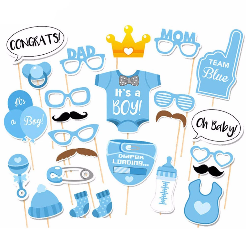 Photo Booth Ini Adalah Gadis Boy Baby Shower Ulang Tahun 1st Birthday Party Photo Booth Props Photobooth Props Baru Lahir Bayi Shower Shower Shower Shower Baby Showershower Boy Aliexpress