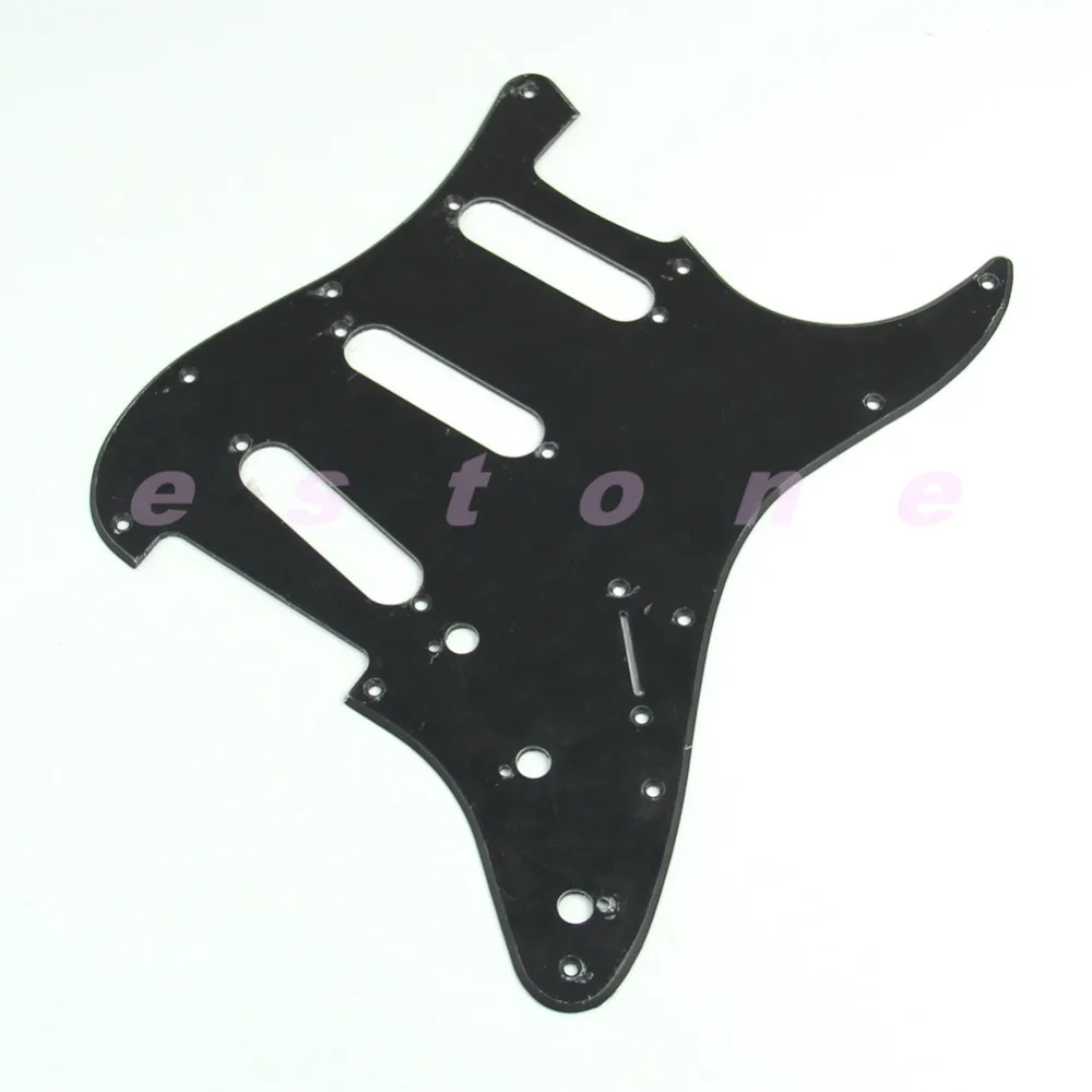 

Scratch SSS PVC Black Pickguard Plate Strat Guitar For Strat