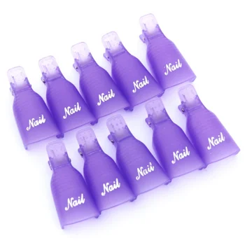 

10 Pcs Nail Remover Gel Polish Nail Art Soakers UV Gel Polish Wrap Tool Nails Remover Soak Off Cap Clip Wrap / by dhl 500sets