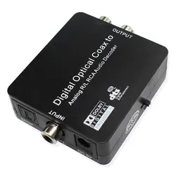 Цифровой оптический SPDIF Toslink/коаксиальный цифро-аналоговый аудио декодер конвертер с pcm Dolby Digital и DTS