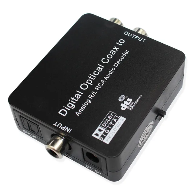 Digital Optical SPDIF Toslink / Coaxial Digital to Analog Audio Decoder