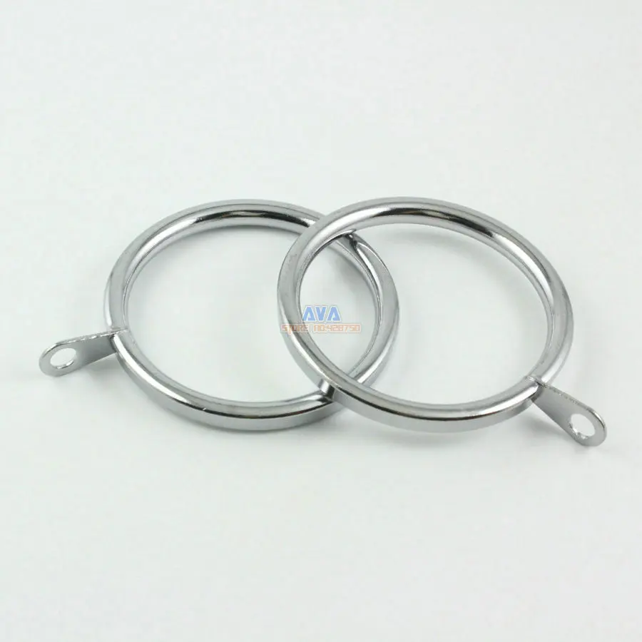 10 Pieces 45mm Chrome Plated Curtain Rings Curtain Sliding Hook Rings