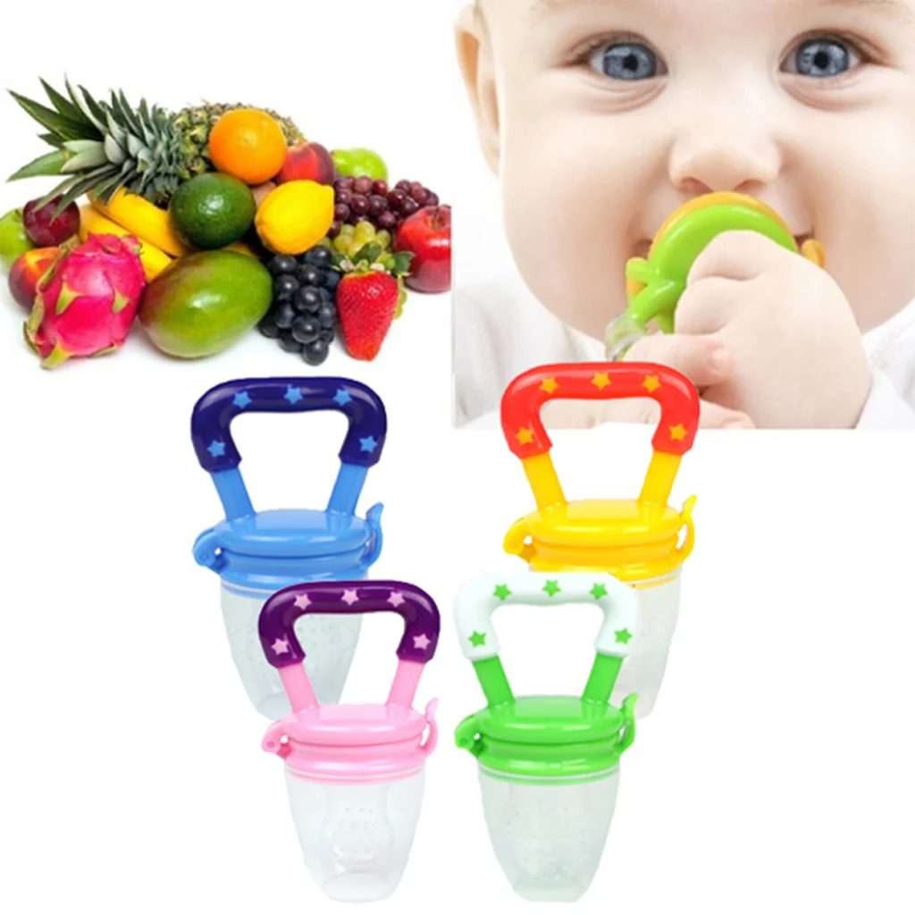 

New Baby Pacifier Safety Silicone Toddlers Teether Vegetable Fruit Teething Toy Ring Chewable Soother Eat Fruit food supplement