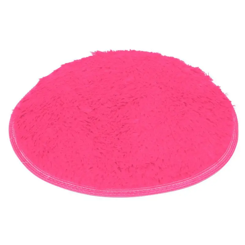Мягкий коврик для ванной, спальни, пола, душа, круглый коврик, нескользящий, домашний декор, кухонные аксессуары, инструмент для украшения, Новое поступление - Цвет: Hot Pink