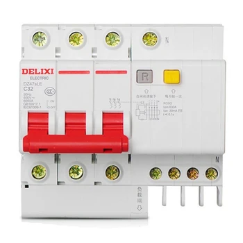 

Miniature Circuit Breaker Air Switch DZ47sLE 3P+N DELIXI MCB 3Pole +N "C" Curvers 6A-63A 6A 10A 16A 20A 25A 32A 40A 50A 63A