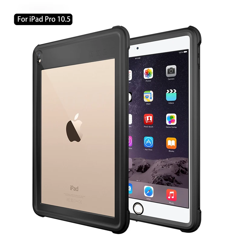 

IP68 Waterproof Underwater Case for iPad Pro (10.5 Inch) ,Heavy Duty Shock Drop Rain Snow Dust Proof Protective Case Slim Cover