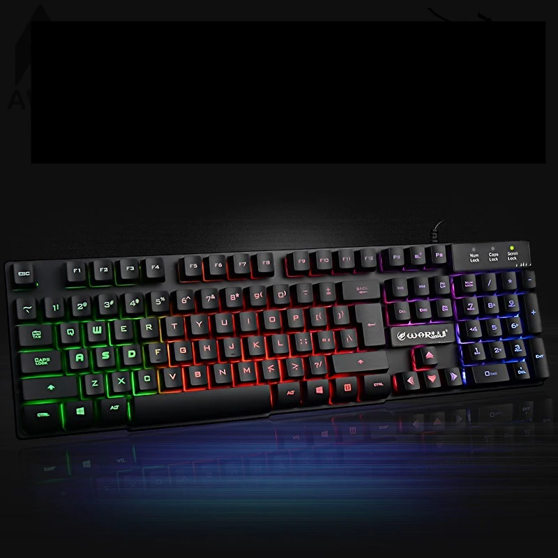 Wired Mechanical gaming Keyboard Laser carving 104Keys Real RGB LED