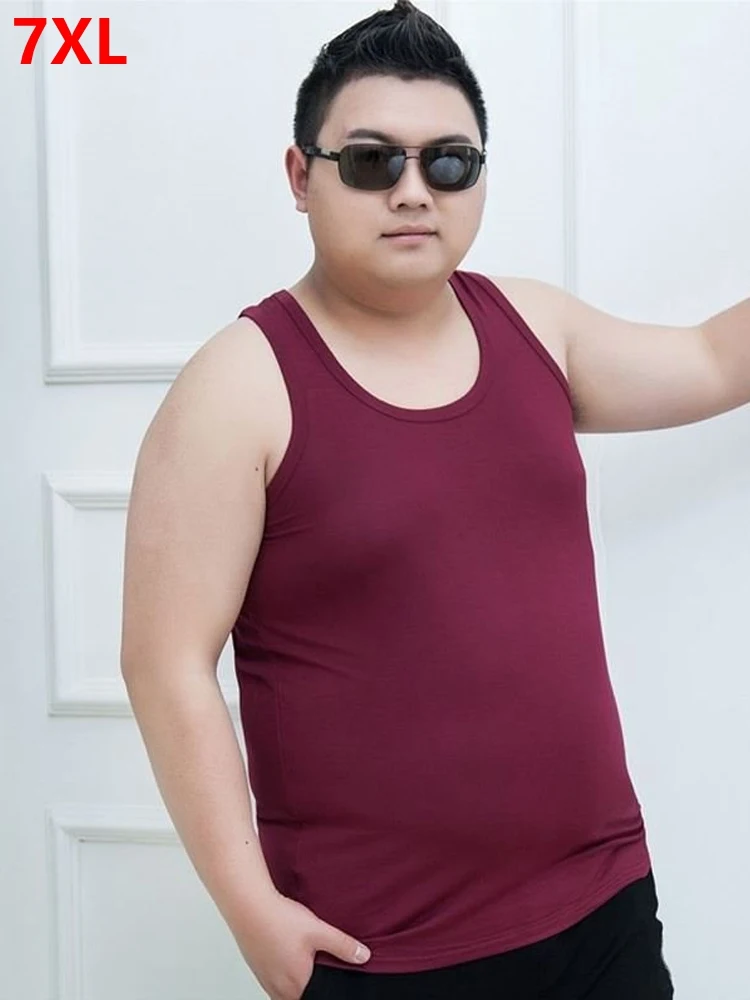7XL Tank Tops men XL men's sweat Big yards men's Vest vest summer super