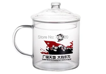

1PC 700ml Large capacity personality glass cup Nostalgic urn tea cups with cover creative revolution chinese style JO 1036