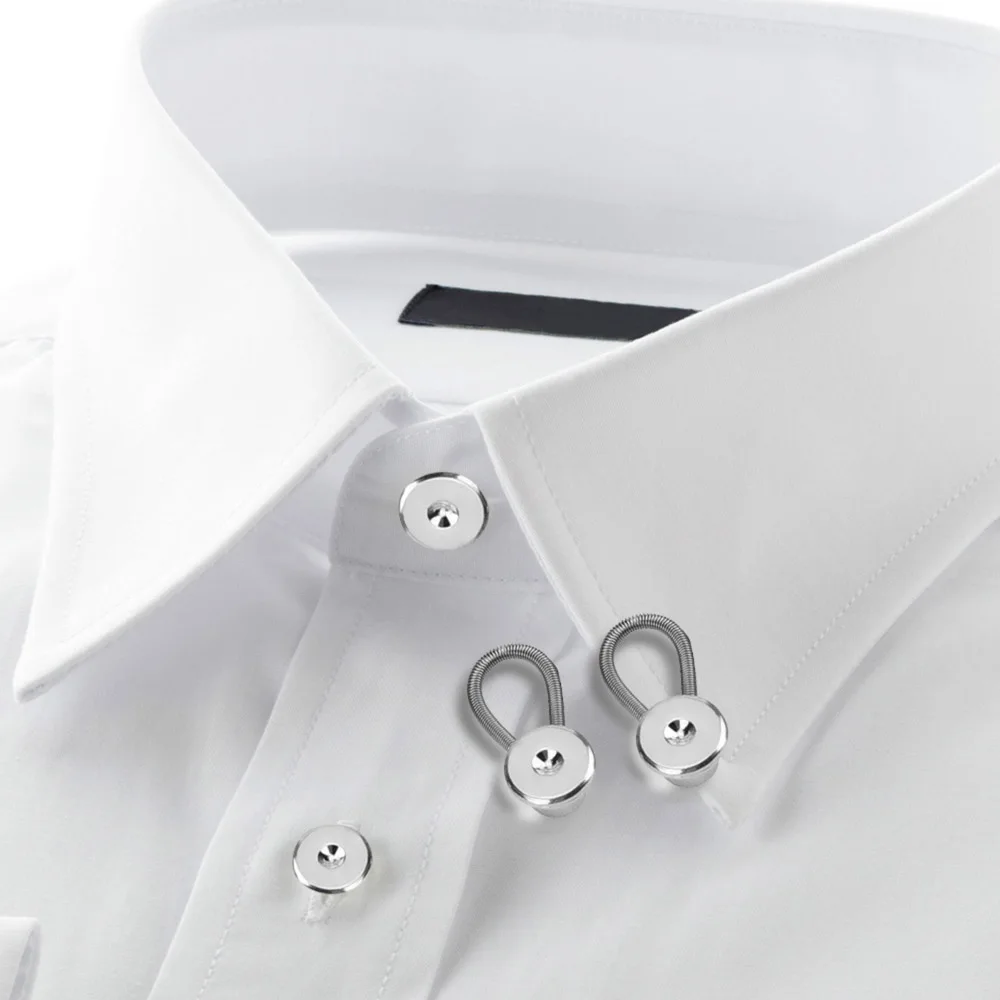12pcs Metal Shirt Collar Extenders Stretch Collar Neck Extenders