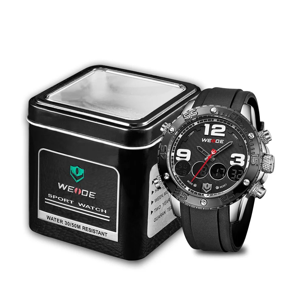 WEIDE спортивные электронные наручные мужские часы кварцевые Дата Цифровой