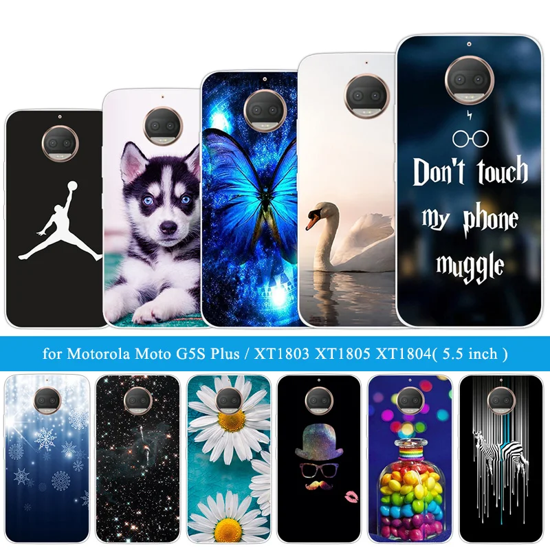 Мягкие ТПУ чехлы для телефонов Motorola Moto G5S Plus 5 дюймов XT1803 XT1805 XT1802 XT1804 XT1806 Забавный