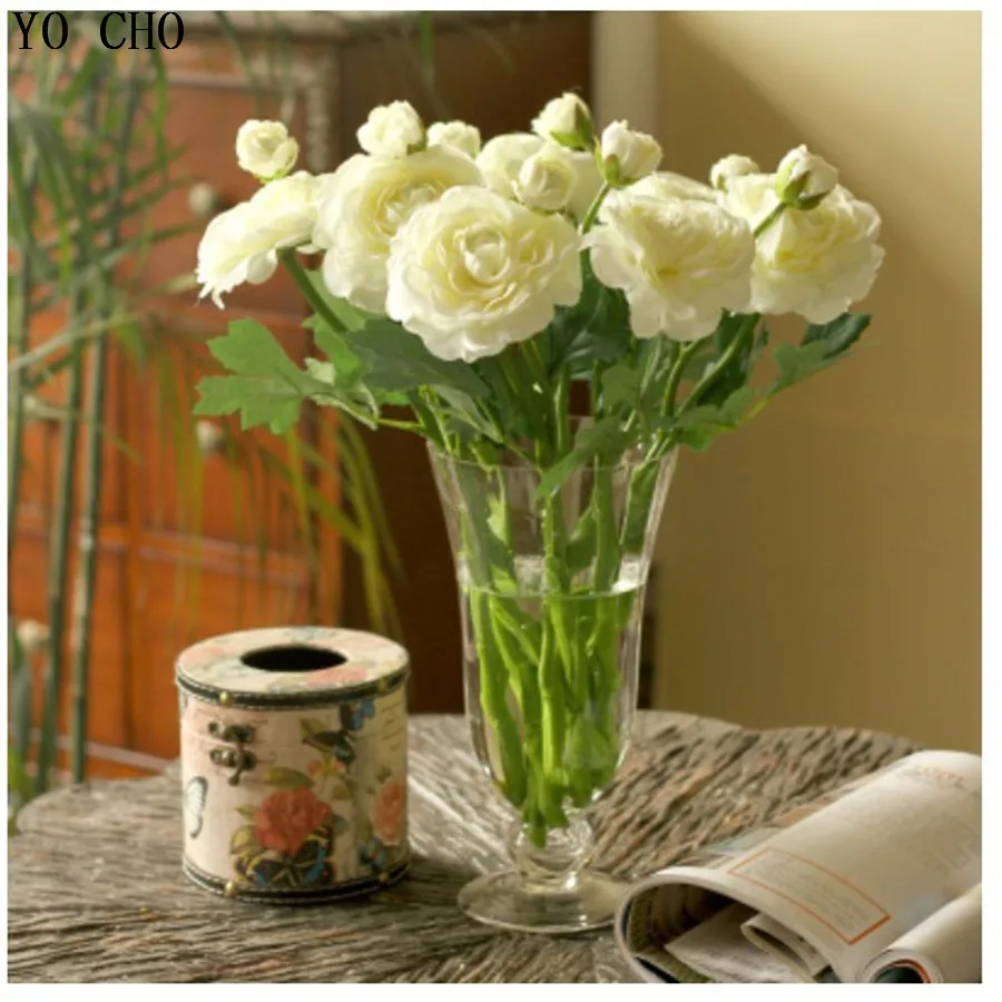 

(10 pcs/lot) Wedding decoration artificial flower high-grade simulation tea rose flowers decorative flower silk peony bouquet