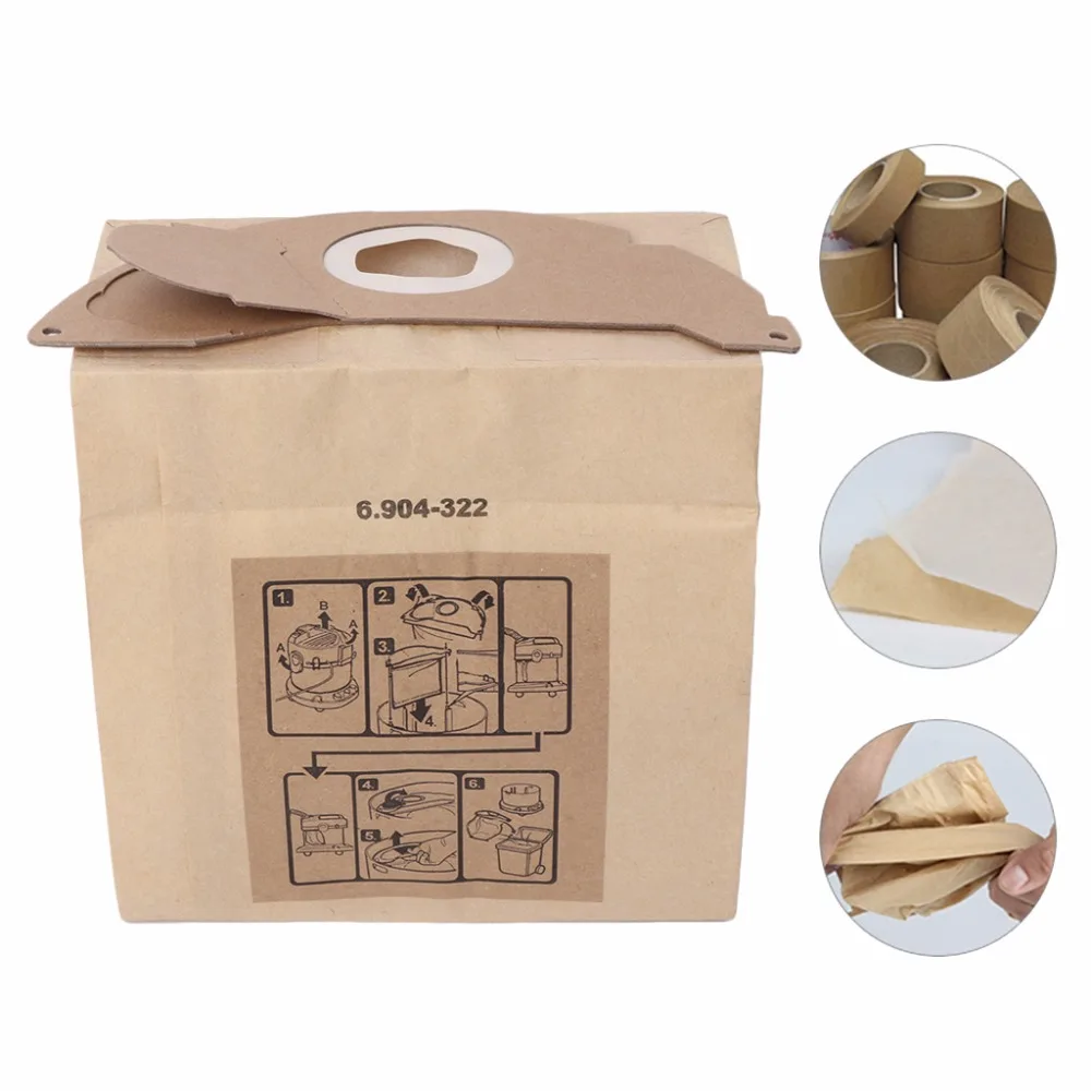 

Universal Vacuum Cleaner Bags Paper Dust Hoover Bag Replacement For KARCHER MV2