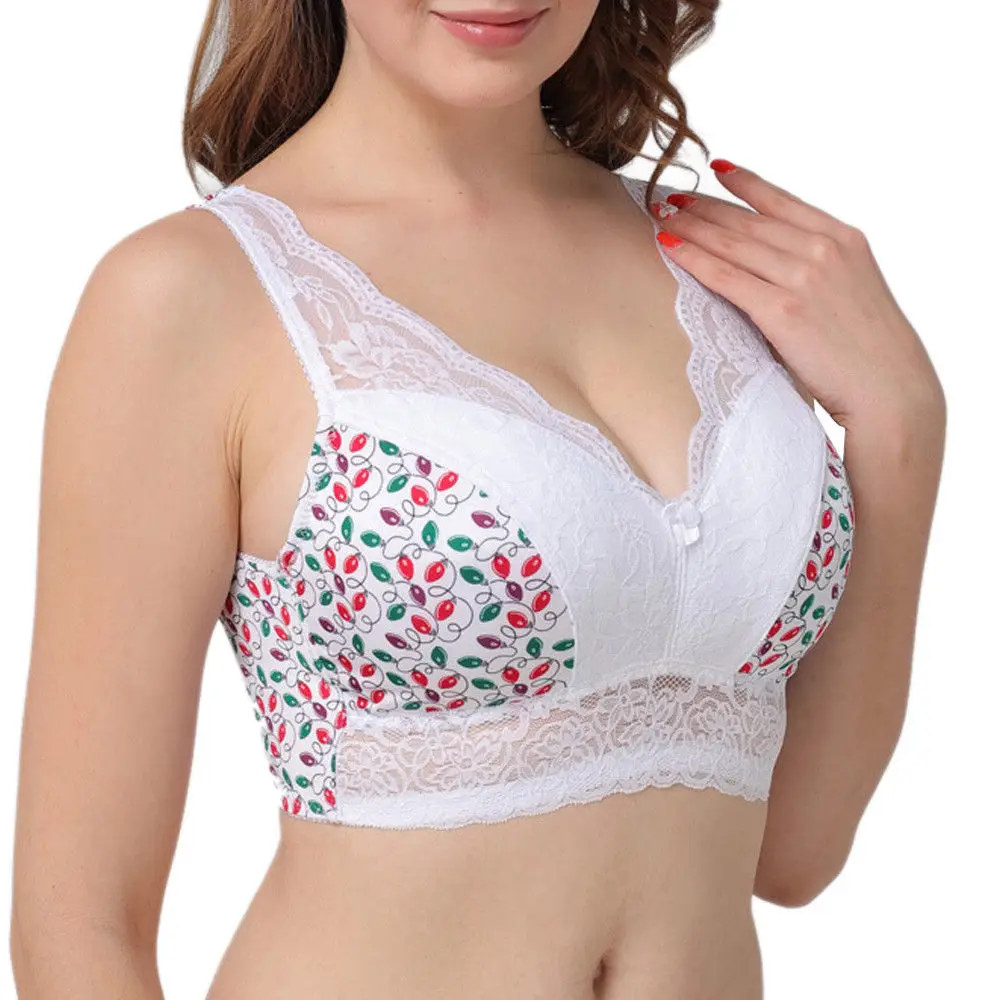 Goedkoop Yandw Elegant Borduren Vrouwen Beha Kant Bralette Mesh Bloemen Plus Size Beha Sexy Lingerie Bras Voor Vrouwen Soutien Gorge