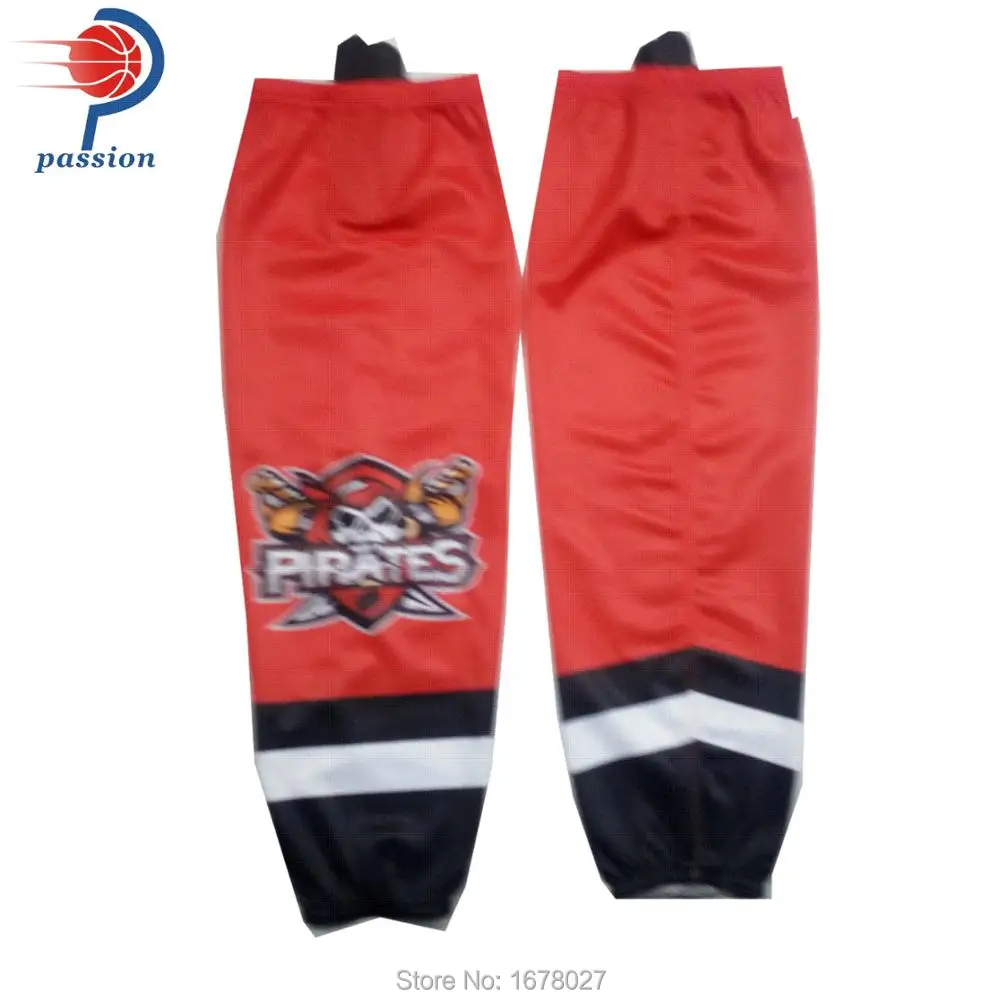 

Custom sublimated 100% polyester hockey socks