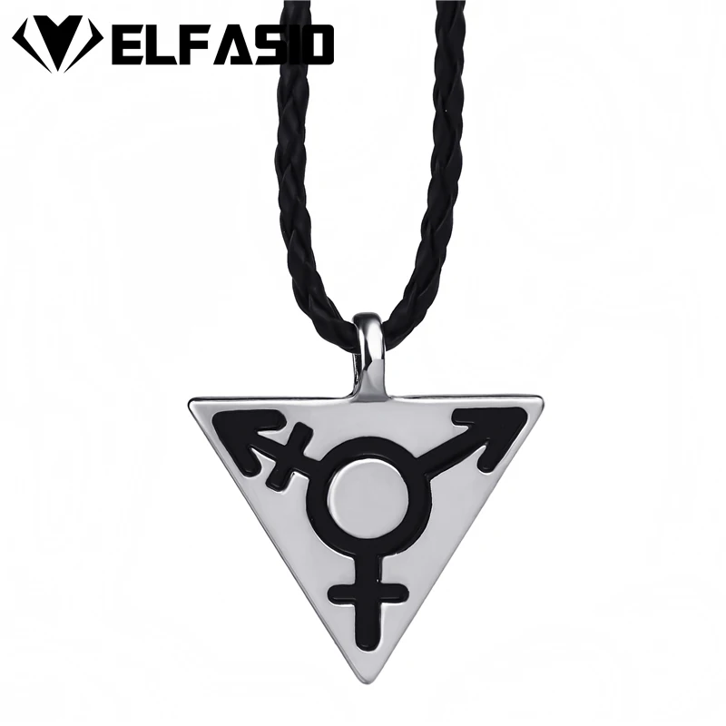

Transgender Bisexual Gay Lesbian Pendant with Black Necklace Jewelry LP217