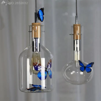 

Nordic simple modern Glass bottles pendant lamp Glass pendant light for living room bedroom cafe home lighting fixtures decor