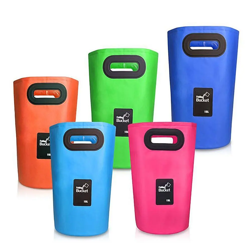 Buy 15L Waterproof PVC Camping Car Folding Bucket