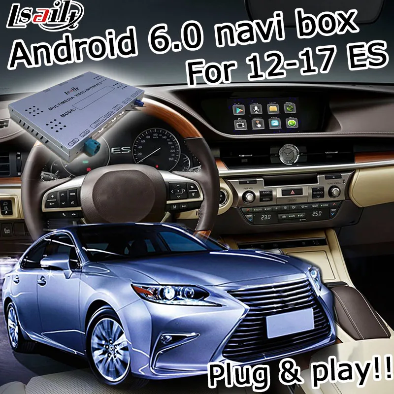 Android 6 0 GPS navigation box for Lexus ES 2012 2017 etc video interface with GVIF