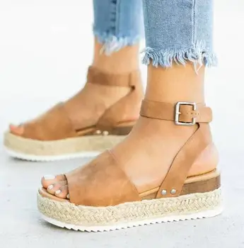 

Women's sandals wedge shoes large size high heels summer women's shoes 2019 flip flops platform sandals