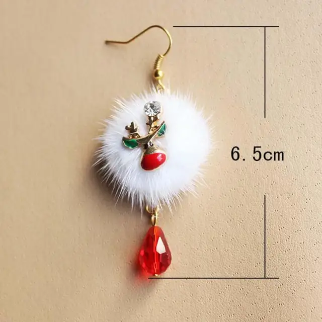 Brand New Year Gift Santa Claus Plum Deer White Velvet Ball Red Crystal Drop Earring Pendant Long Earrings For Christmas HR 16 Brand New Year Gift Santa Claus Plum Deer White Velvet Ball Red Crystal Drop Earring Pendant Long Earrings For Christmas HR 14