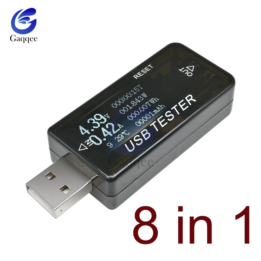 8 в 1 QC2.0 QC3.0 4-30 в USB Вольтметр Амперметр Электропитание емкость напряжение измеритель тока USB Тестер монитор