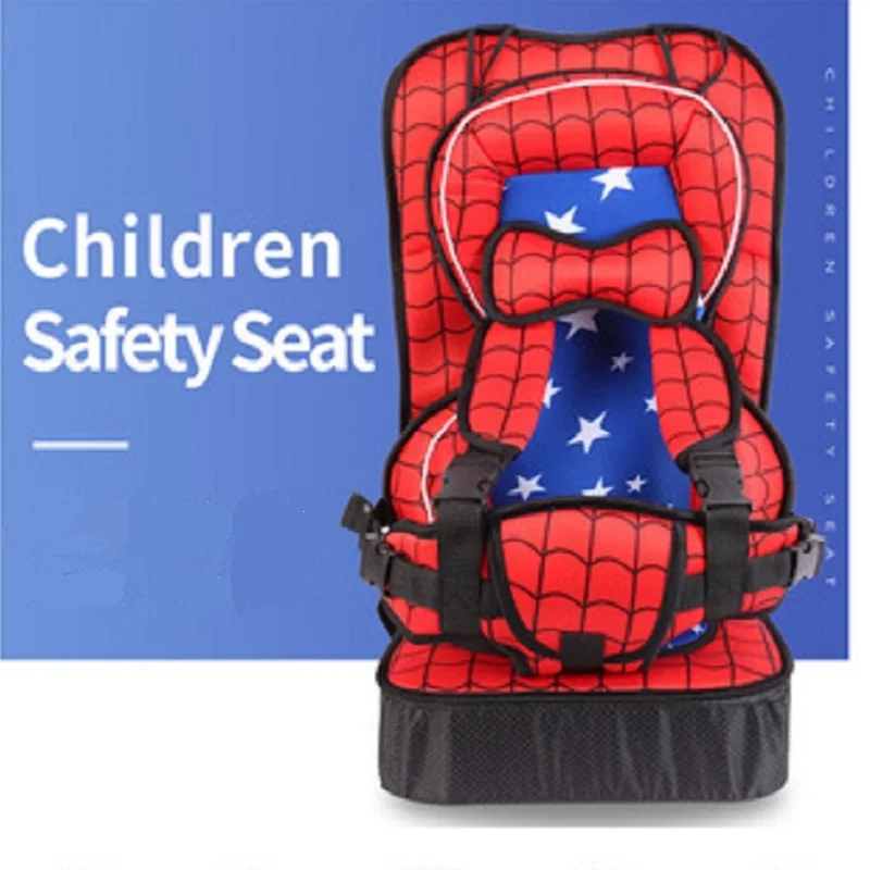 

Portable Baby Safety Seat Captain America Spiderman increased pad Infant Safe Seat Thickening Sponge Kids child car seat cushion