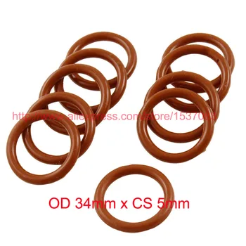 

OD 34mm x CS 5mm silicone rubber seal o ring gasket
