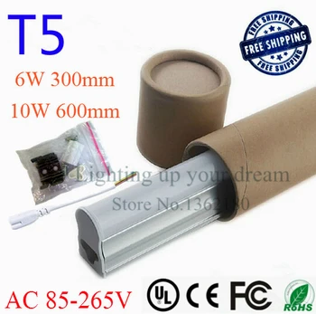

T5 Led Tube Light 300mm 600mm Integrated 0.3m 6W / 0.6m 10W Brightness Tube Lamp T5 Fluorescent light Tubes 110V 240V 85~265V