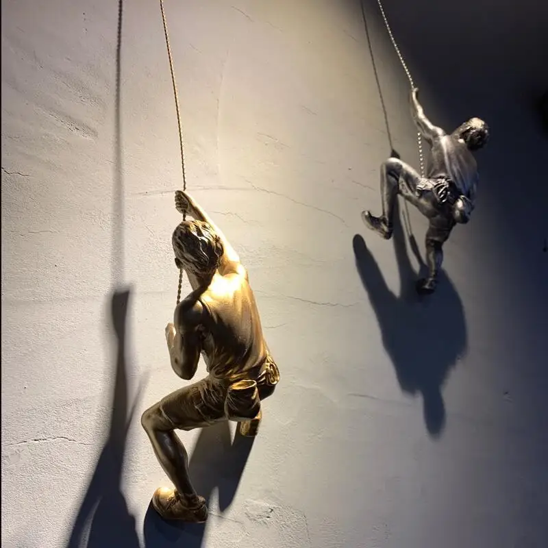 Creative Rock Climbing Men Sculpture Resin Statue Figurine Oranments Home Decor Wall Hanging Decorations Creative Rock Climbing Men Sculpture Resin Statue Figurine Oranments Home Decor Wall Hanging Decorations