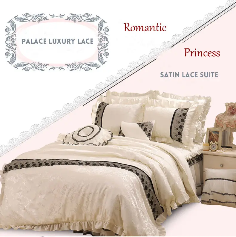 black lace wedding bedding set king size 01