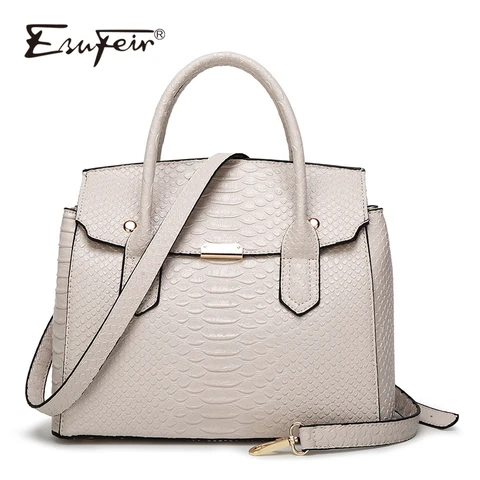 Designer de Couro Bolsa de Ombro Esufeir Luxo Serpentina Feminina Bolsa Famosa Marca Ocasional um Principal 2020