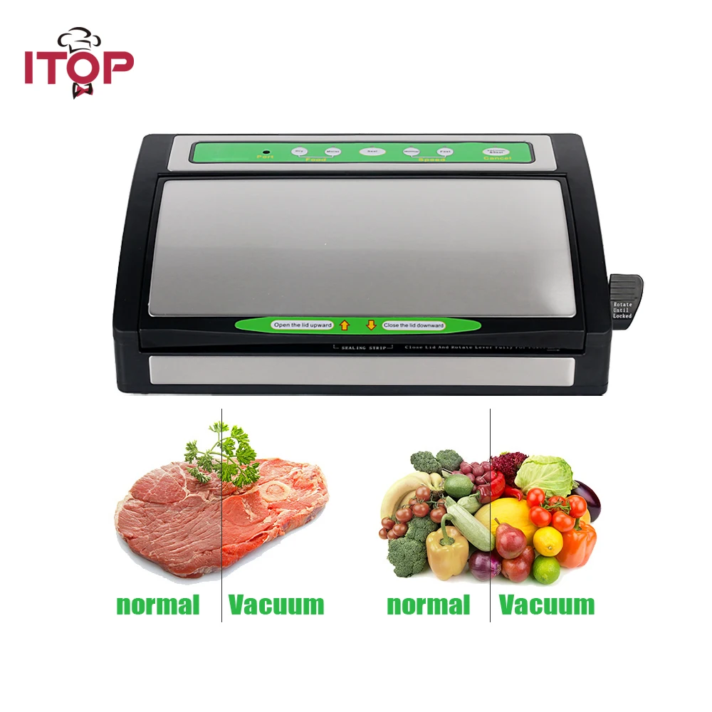 

ITOP Semi-Automatic Vacuum Sealer Electric Food Packing Machine Household Food Saver Processors With Packing Bags