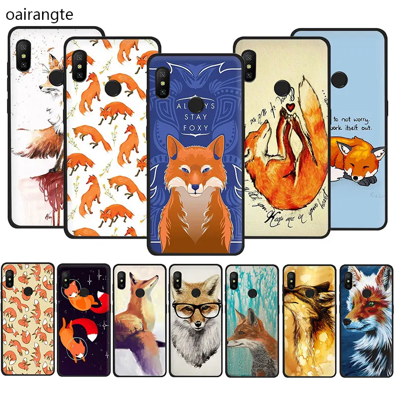 Sly fox Soft TPU Phone Cover for Xiaomi Poco X3 Nfc Mi 8 9 10 SE A2 A3 Lite 6 A1 2s Max 3 F1 9T CC9e pro | Мобильные телефоны и